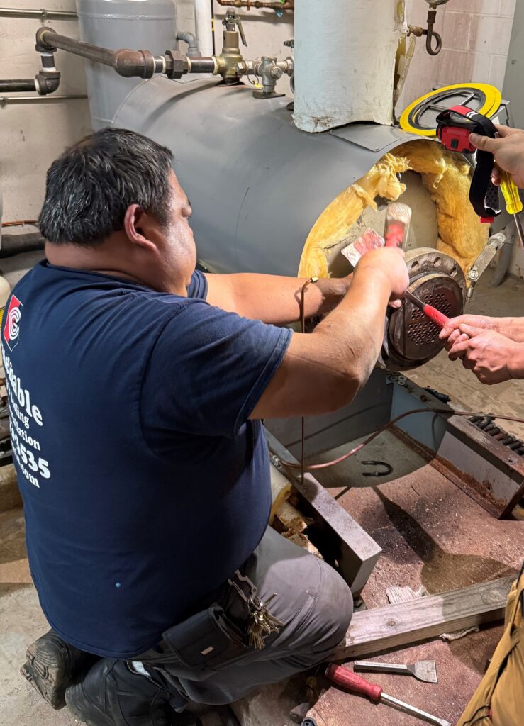 close boiler repair action